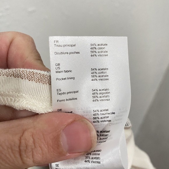 Maje Pieni Rayure Stripe Jumpsuit Surplice V-Neck Straight Leg Womens 34 / XS - Picture 15 of 15